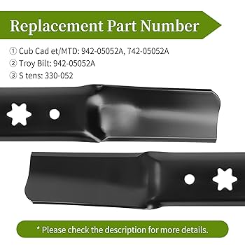 Amazon.com : Bularie 942-05052A Mower Blades Compatible with